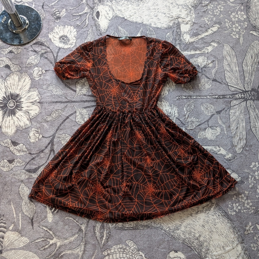 Foxblood Spider Web Dress